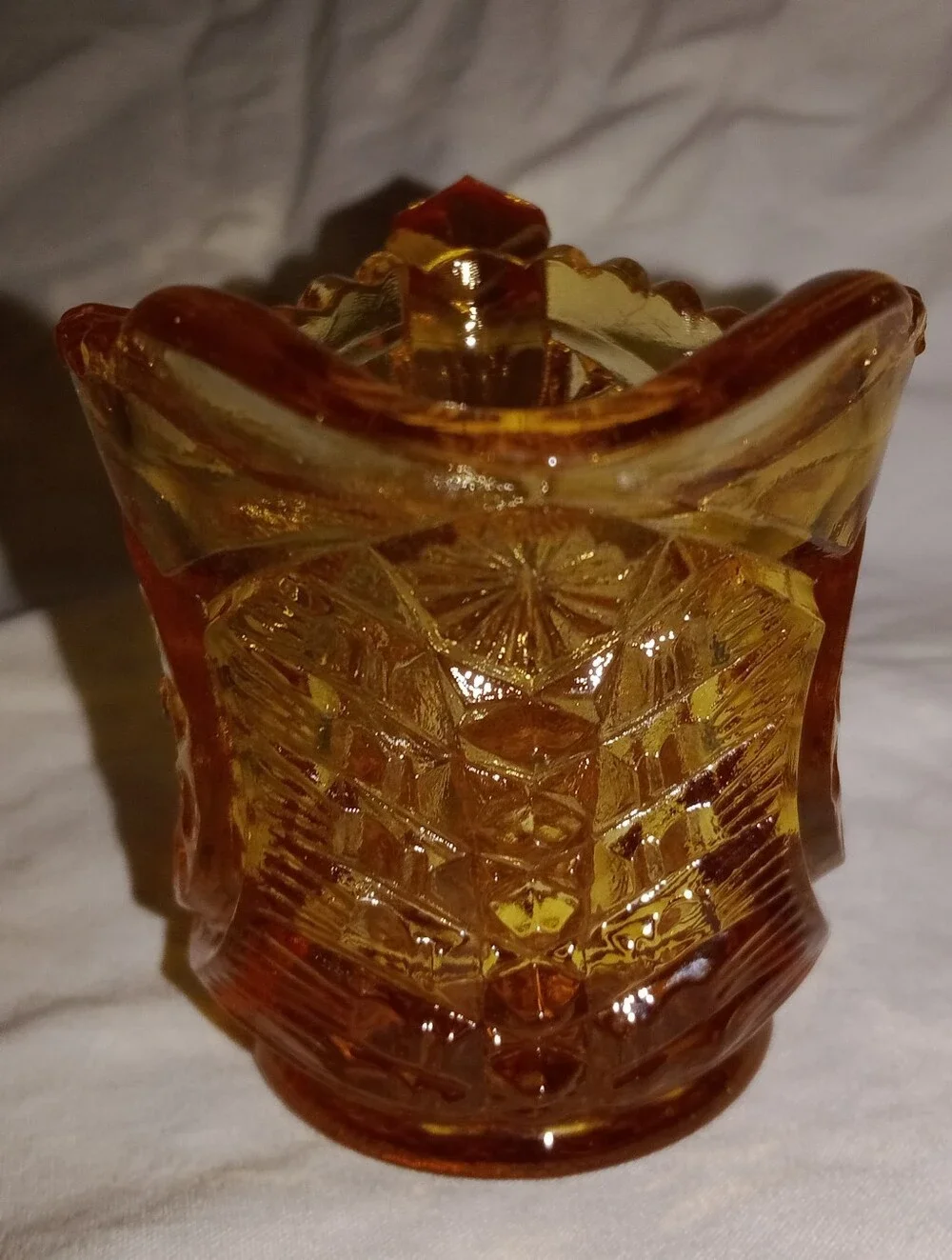 Vintage Glass Starburst Mini Pitcher And Viking Mini Shotglass Toothpick Holder
